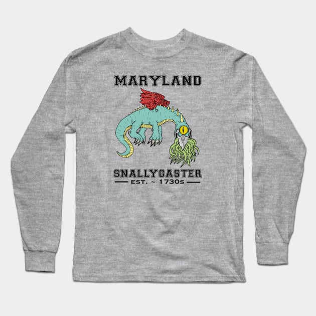Maryland Cryptid the Snallygaster Long Sleeve T-Shirt by SNK Kreatures